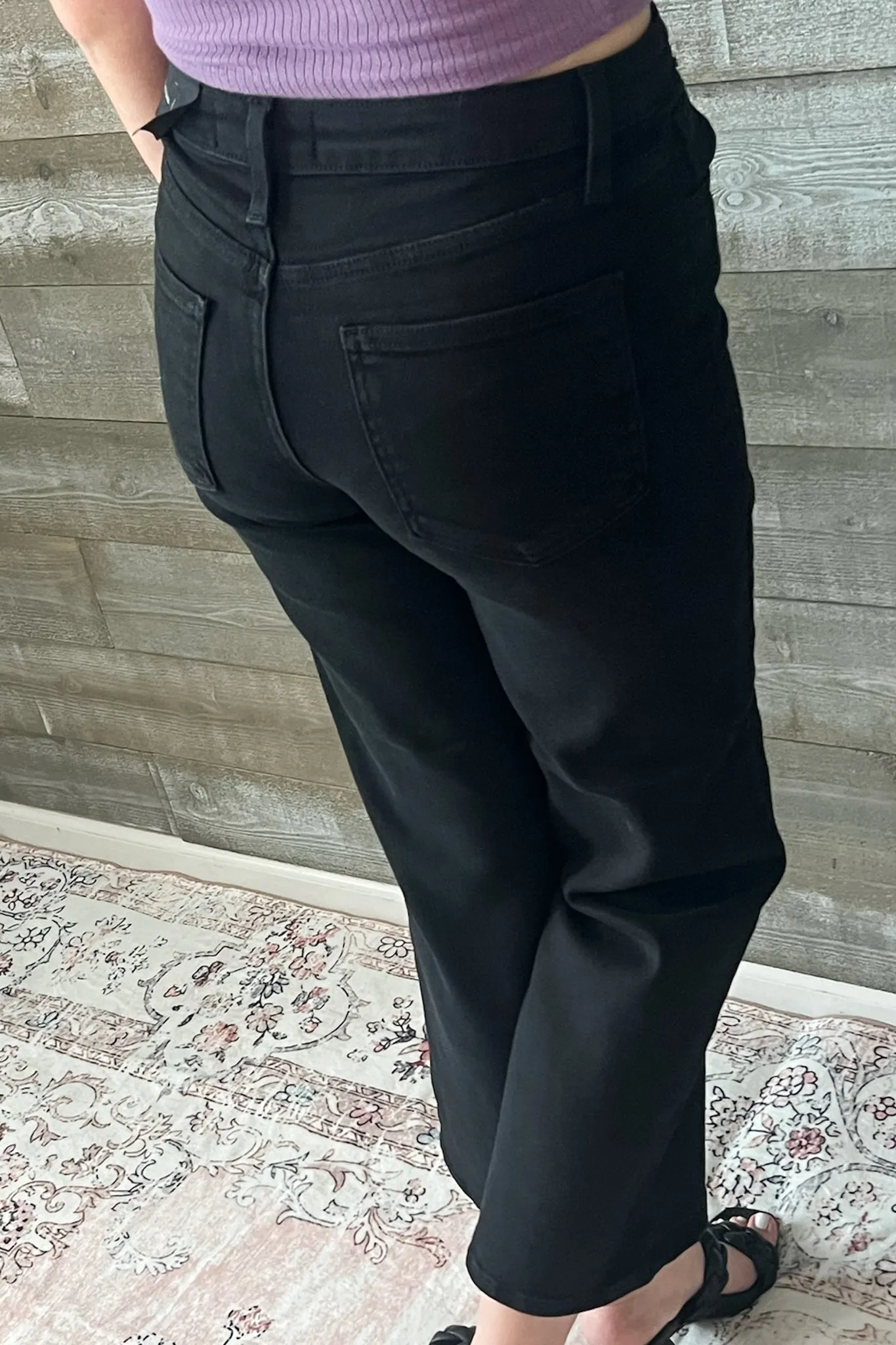Just Black Classic Wide Leg Black Jeans