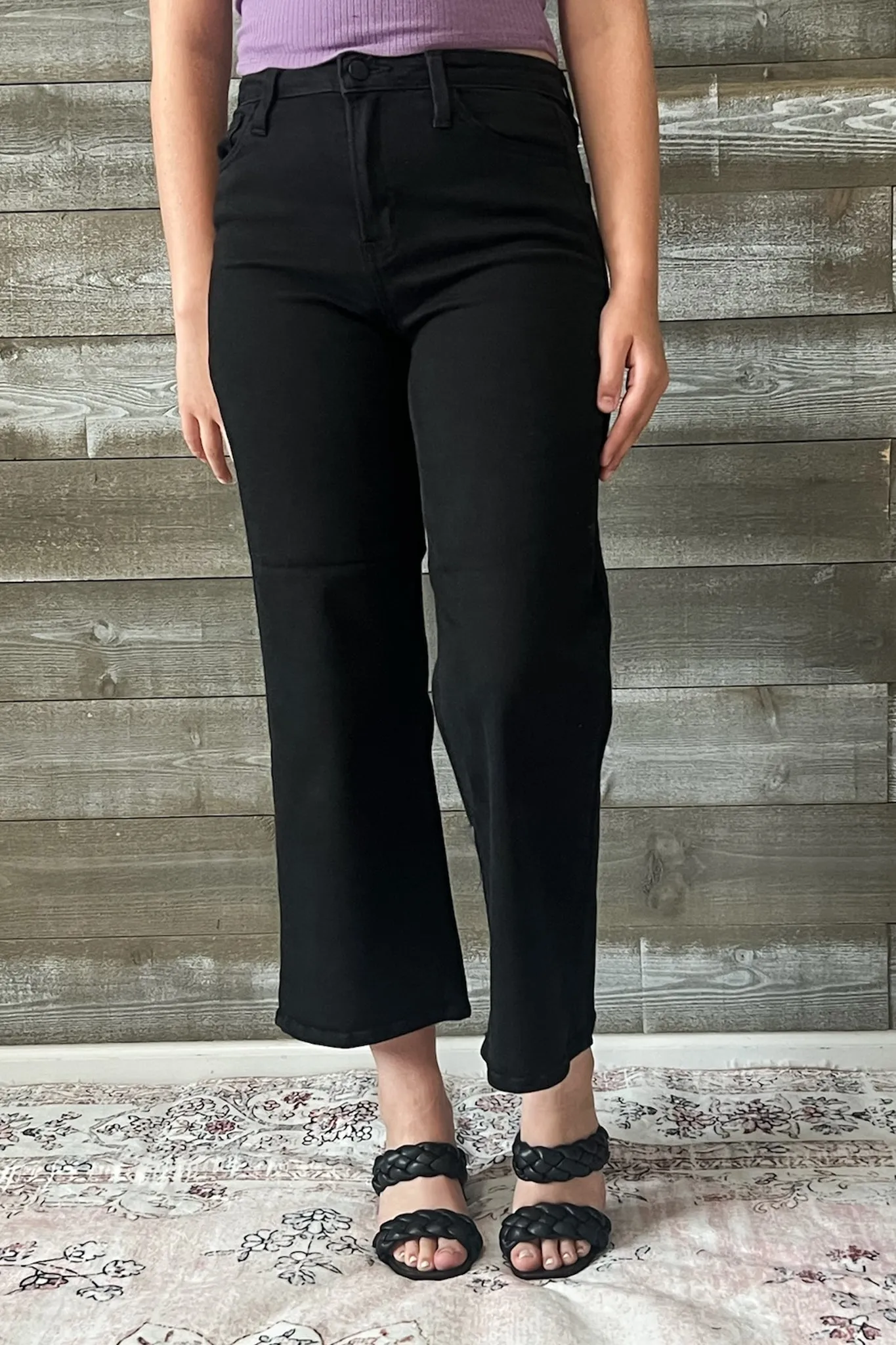 Just Black Classic Wide Leg Black Jeans