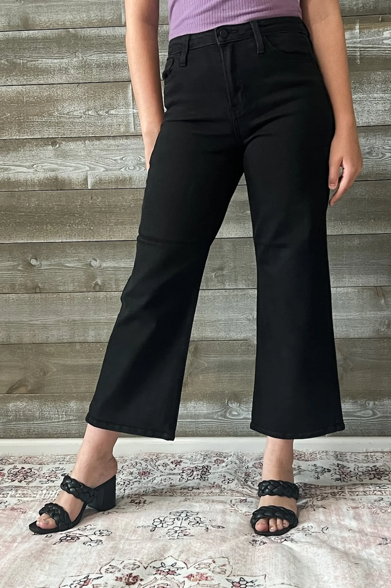Just Black Classic Wide Leg Black Jeans