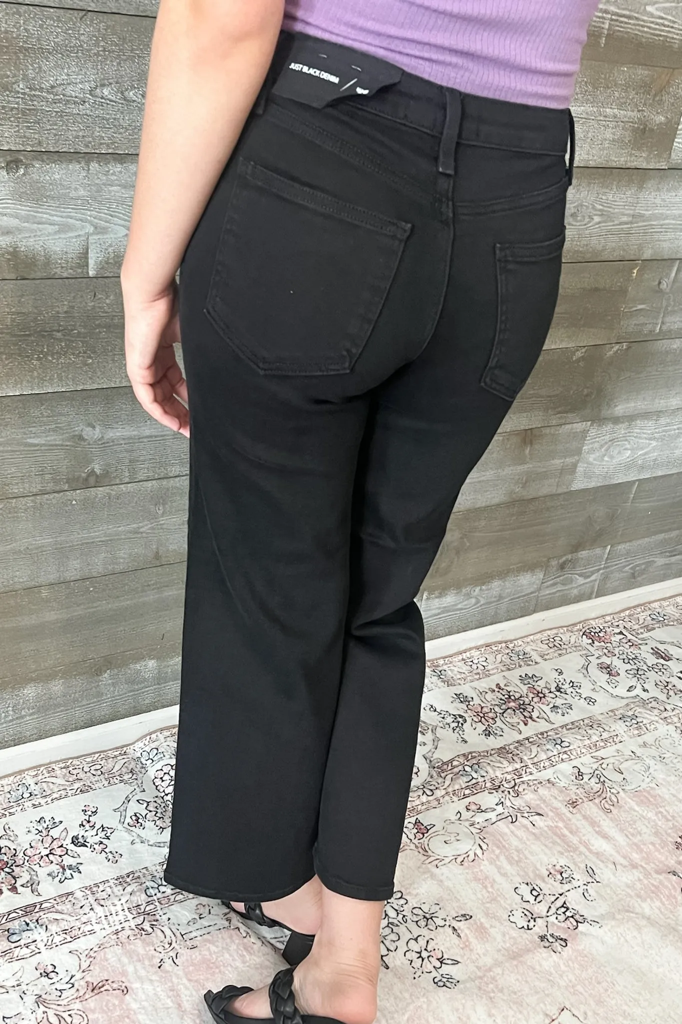 Just Black Classic Wide Leg Black Jeans