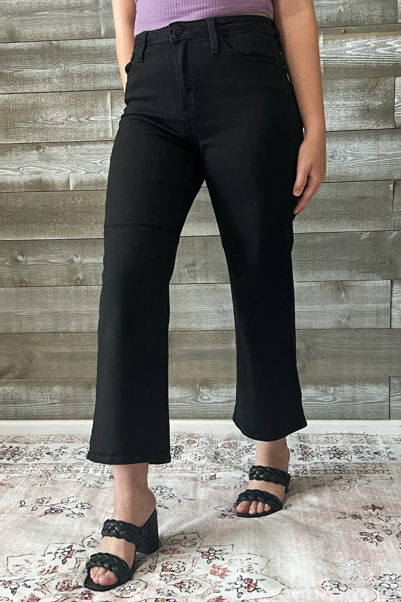 Just Black Classic Wide Leg Black Jeans