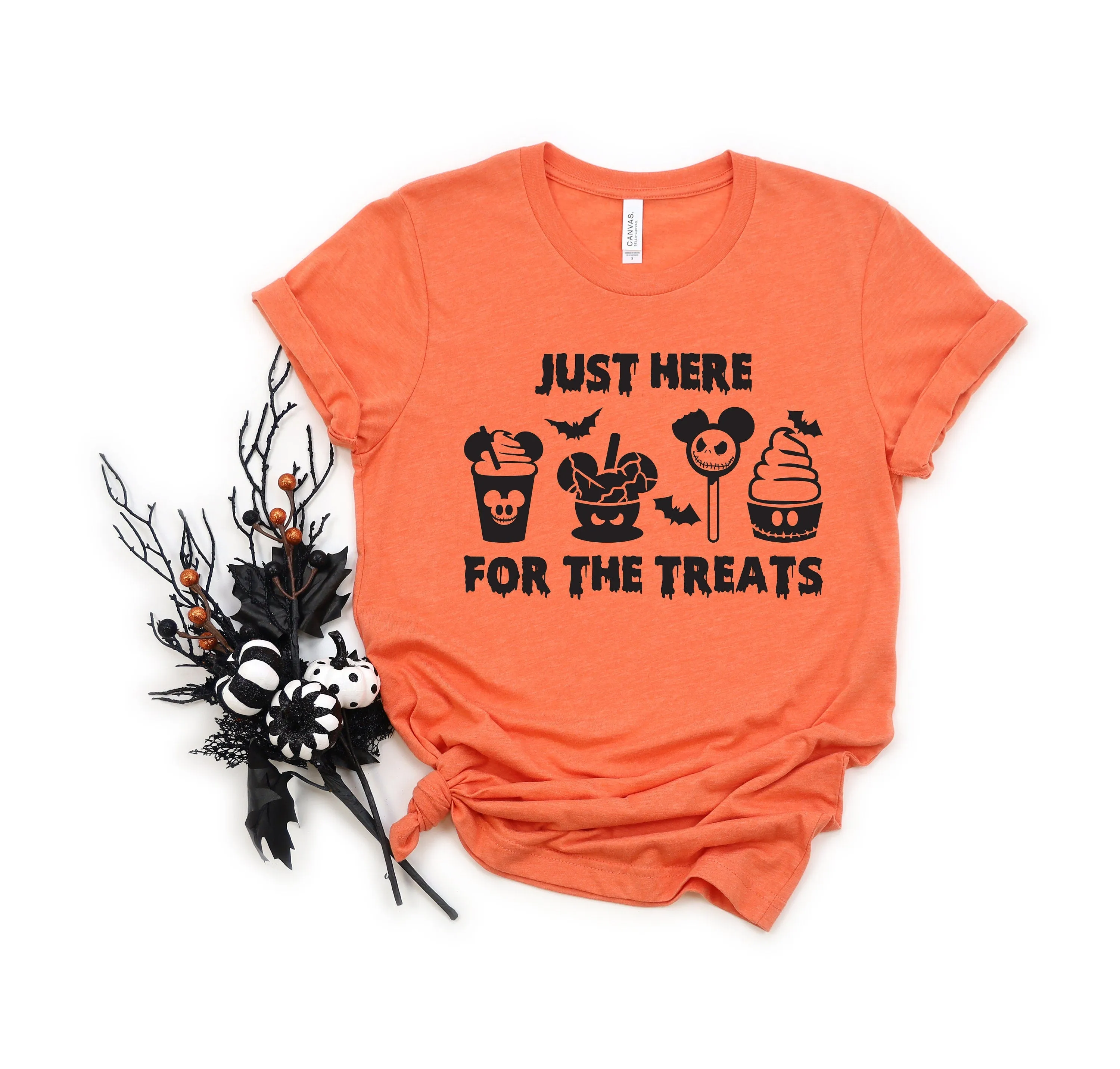 Just Here for the Treats - Disney Snacks Adult T Shirt - Halloween - Not So Scary - Matching Shirts