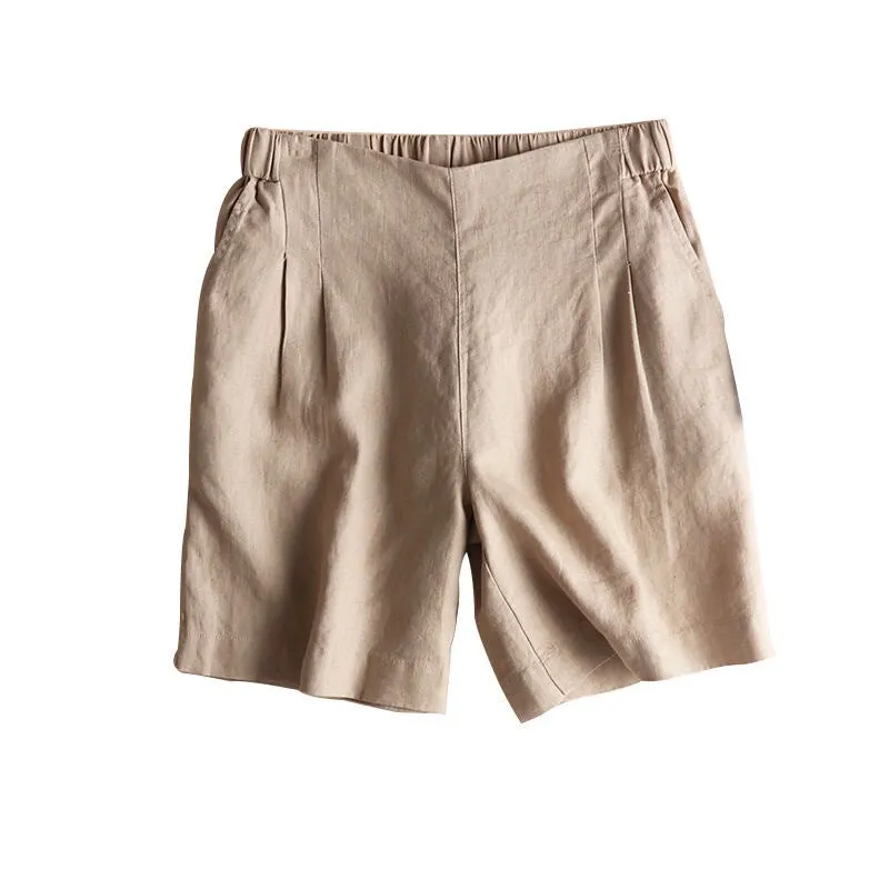 Korean Plus Size Bermuda Shorts Casual Women High Waist Slim Look Loose Wide Leg Pants Bermuda Shorts