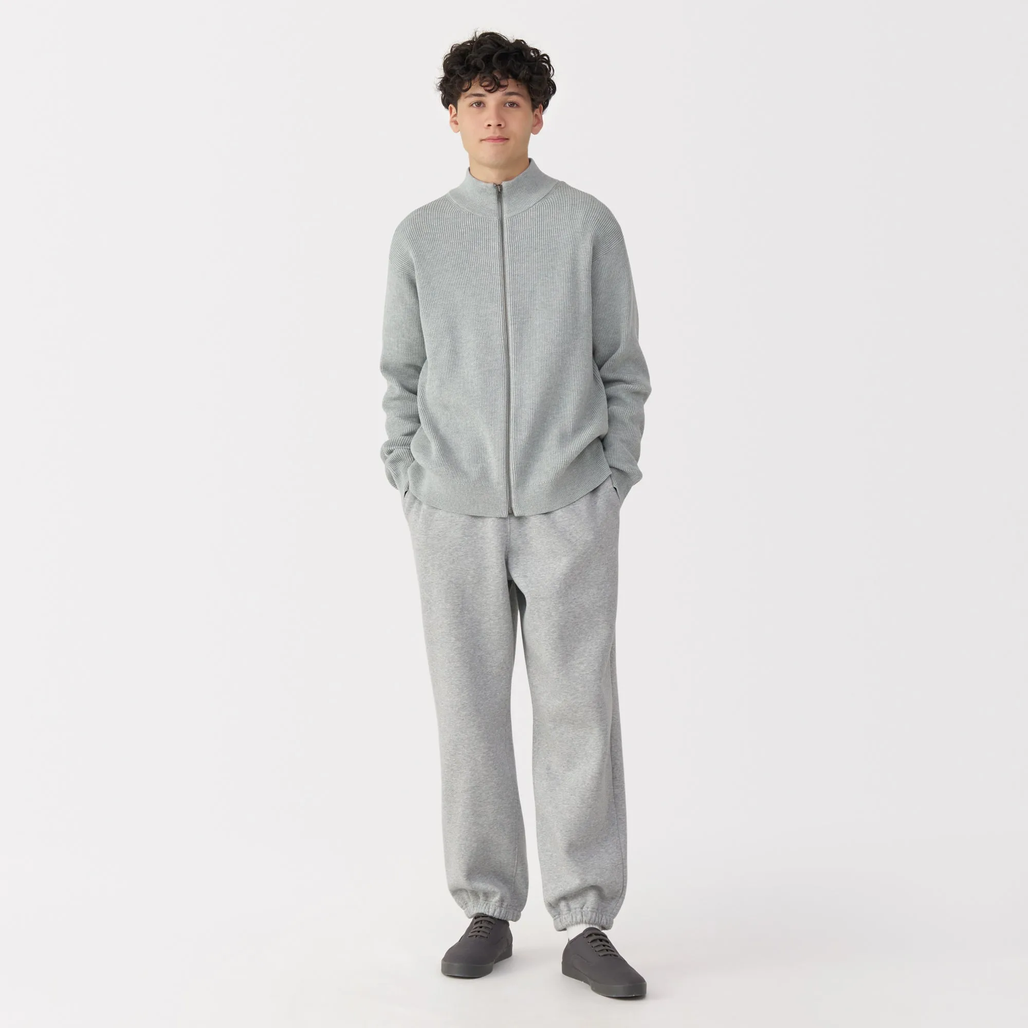 Men's Ribbed Full Zip Cardigan