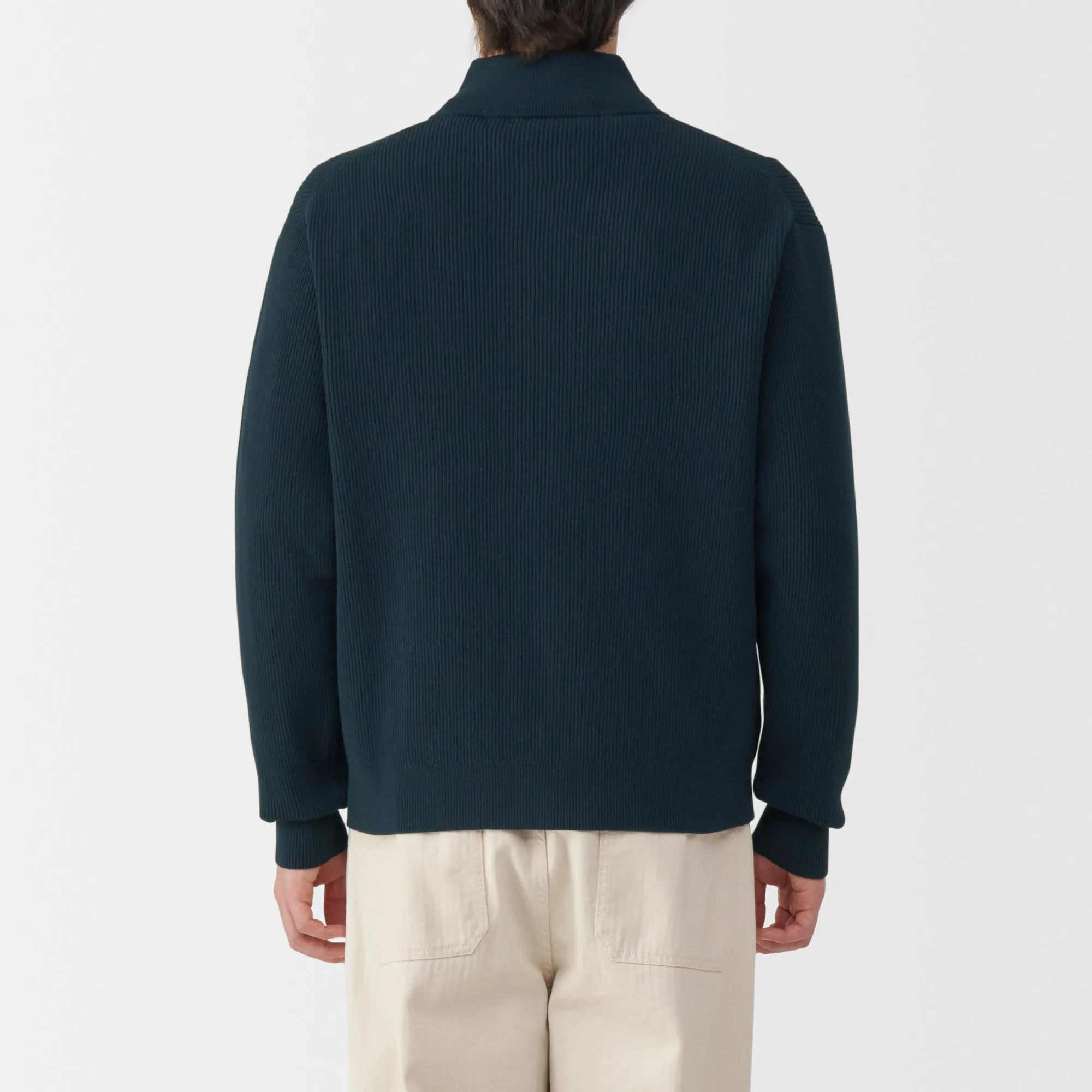 Men's Ribbed Full Zip Cardigan