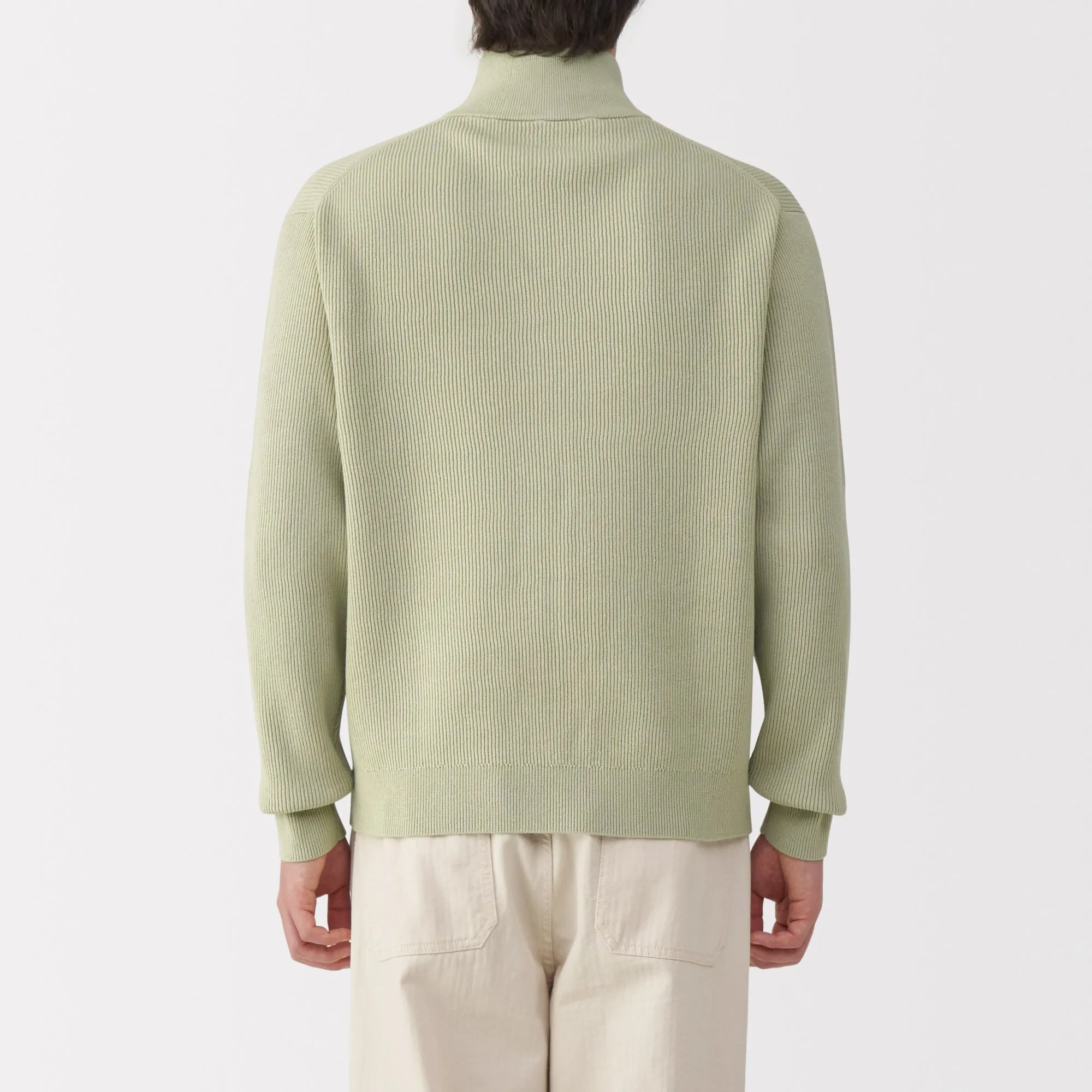 Men's Ribbed Full Zip Cardigan