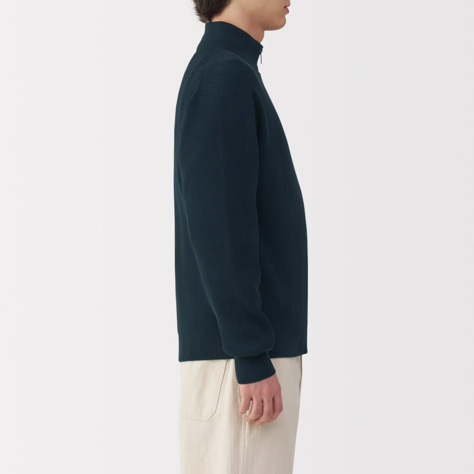 Men's Ribbed Full Zip Cardigan