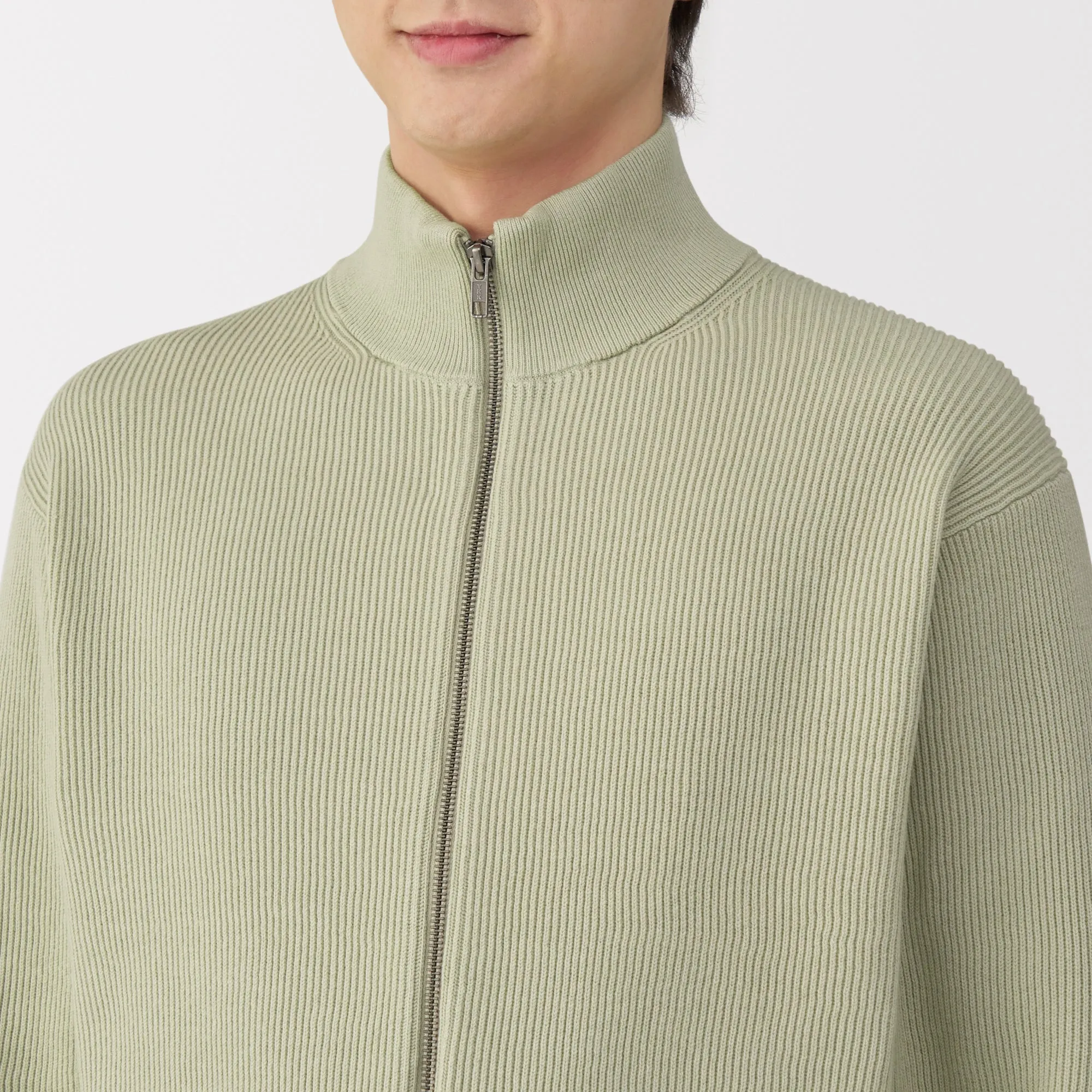 Men's Ribbed Full Zip Cardigan