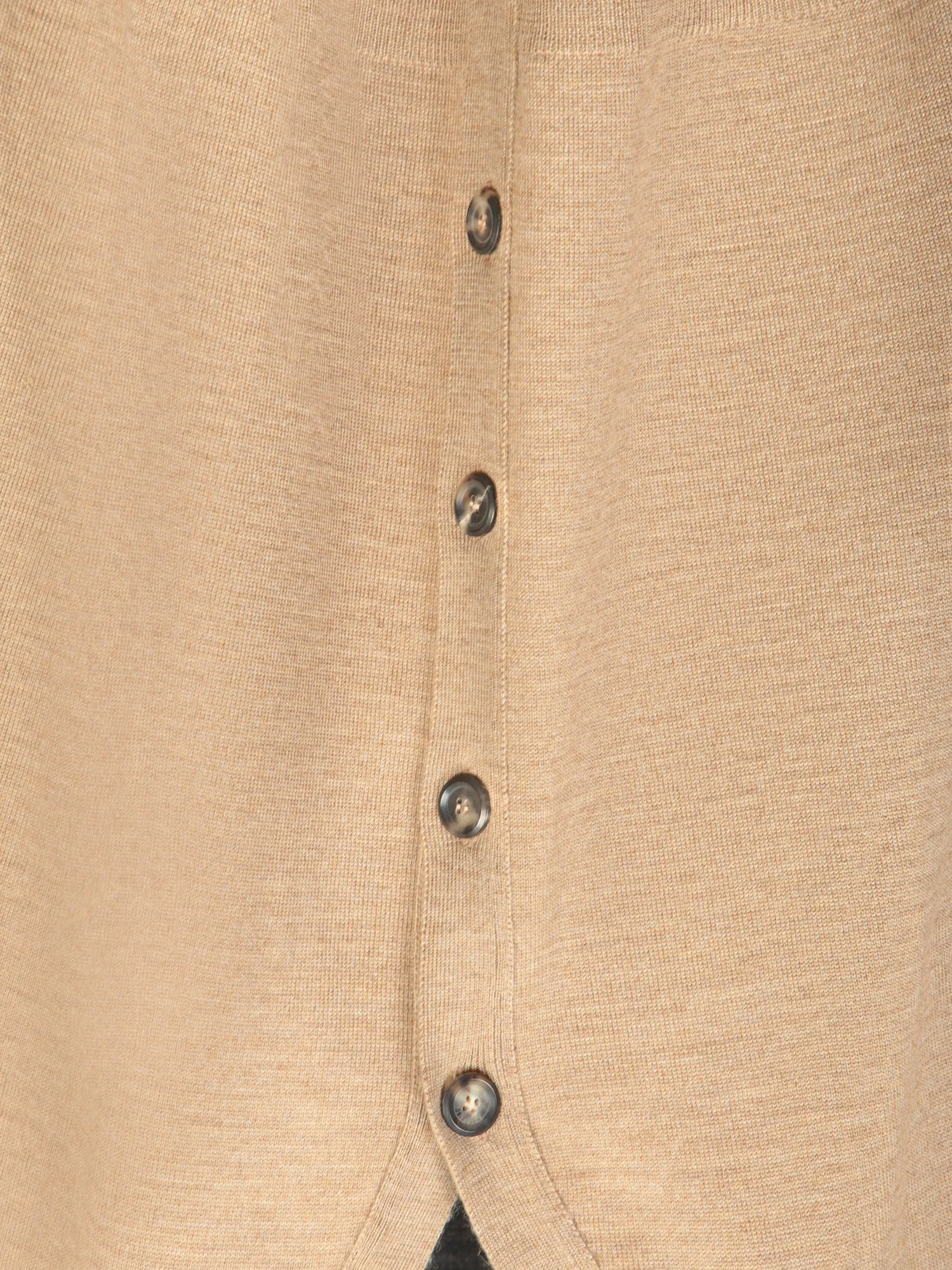 Merino Wool Cardigan in Beige and Grey