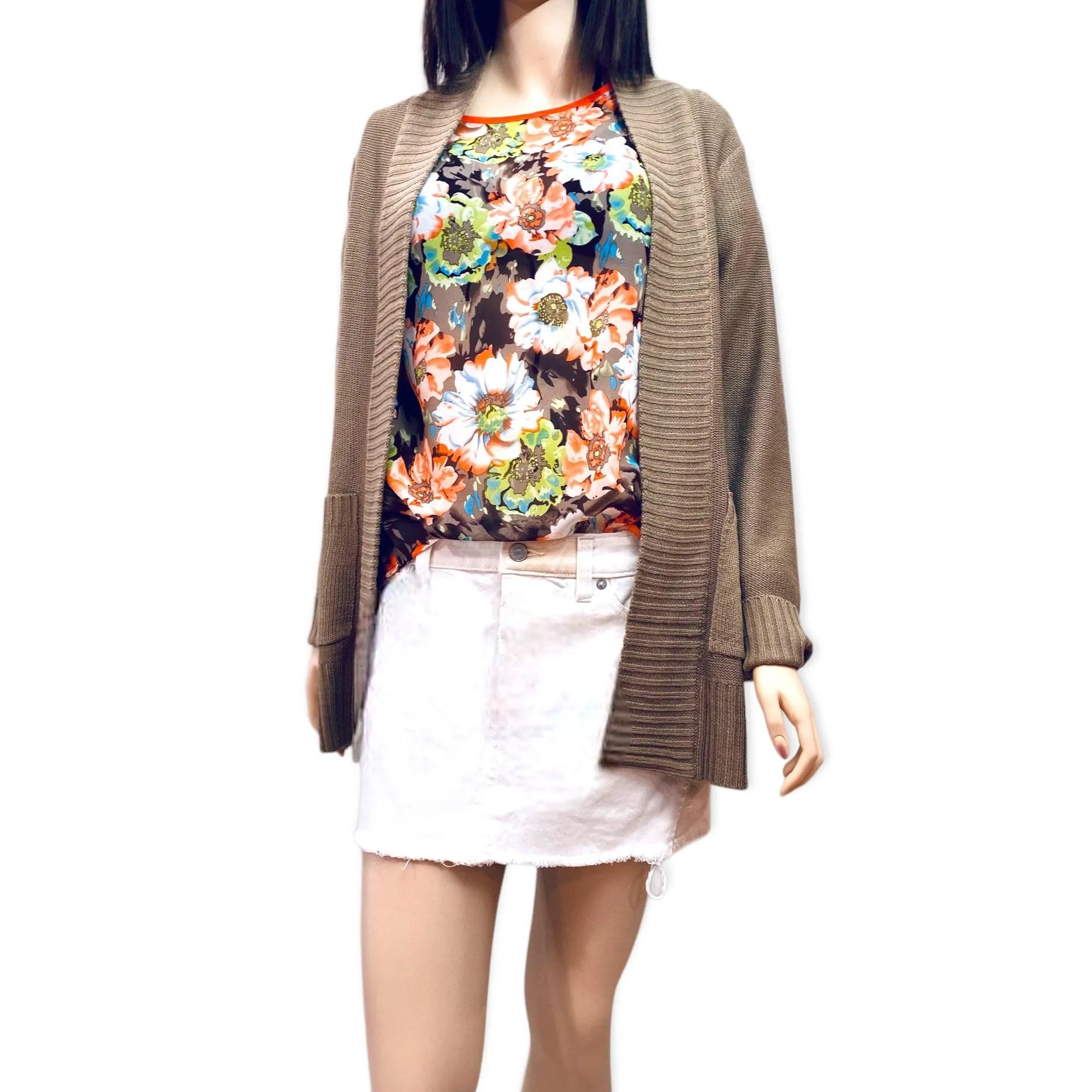 Mid-Length Lightweight Knit Cardigan