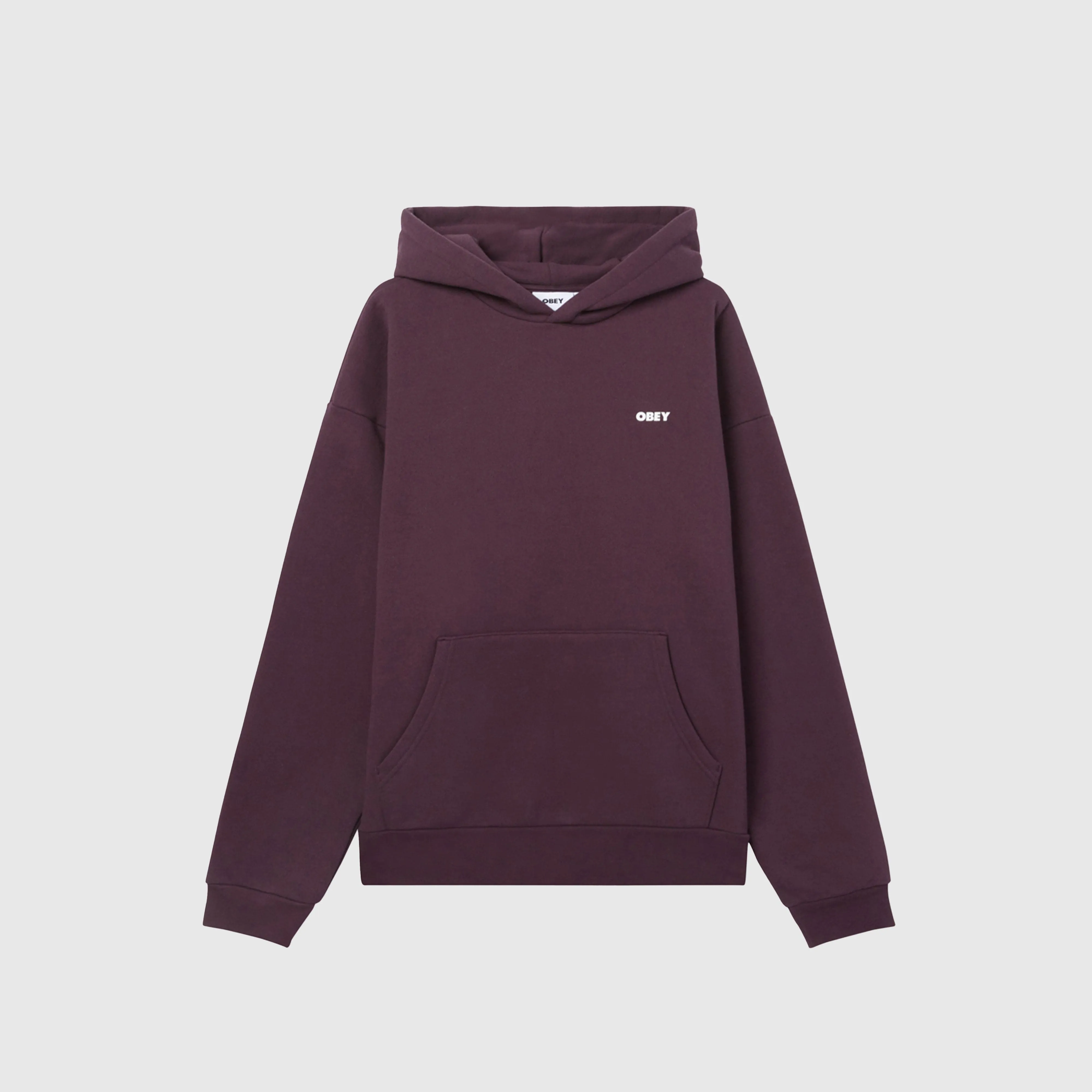 Obey Bold Star Extra Heavy Hood - Plum Perfect