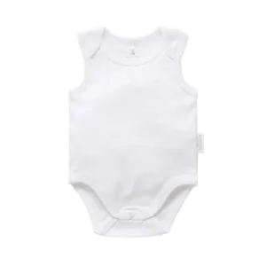 Purebaby Organic Singlet Bodysuit - White