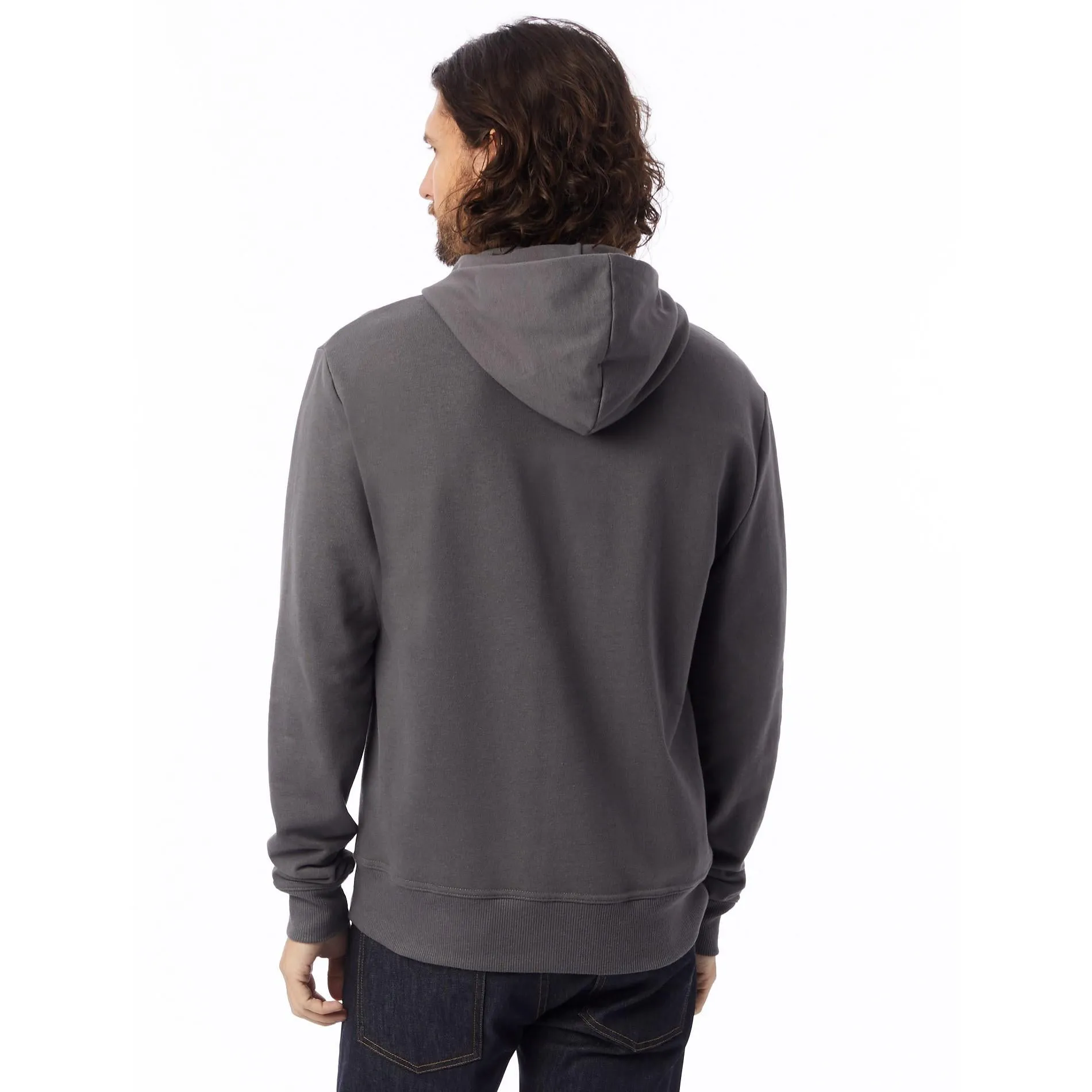 Relaxed Vintage French Terry Pullover Hoodie (Dark Grey)