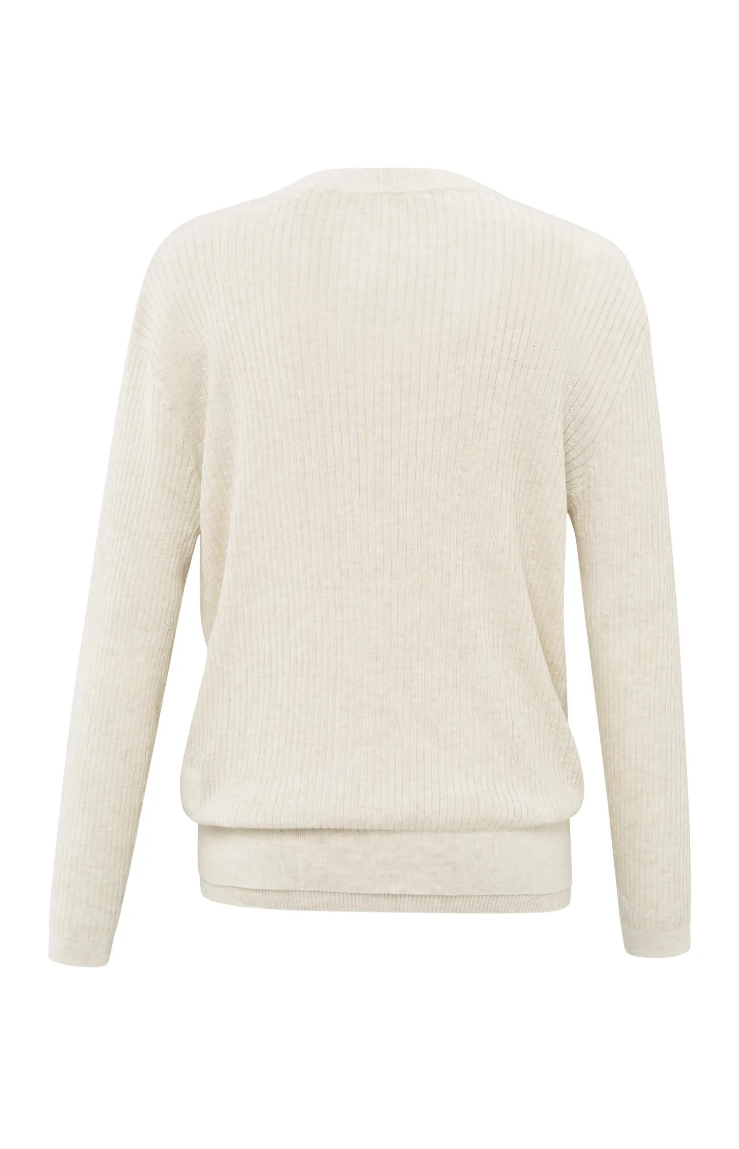 Ribbed sweater with tank top and loose fit