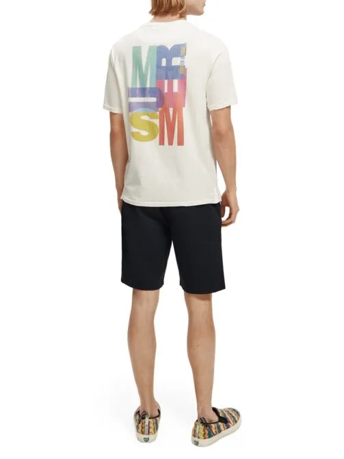 Scotch and Soda Summer Artwork Print Tee - Denim White
