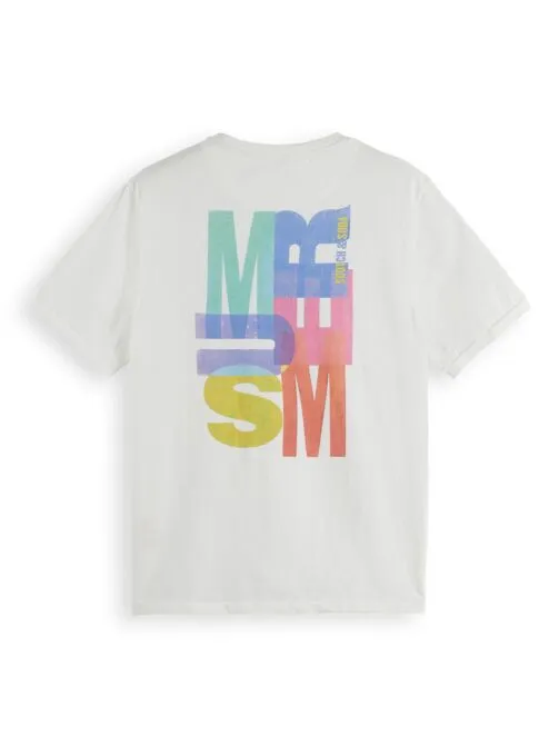 Scotch and Soda Summer Artwork Print Tee - Denim White