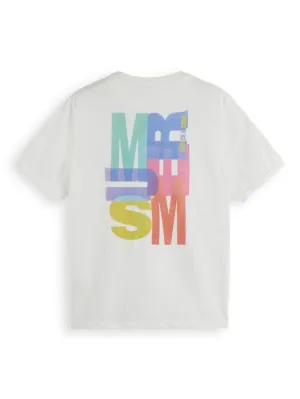 Scotch and Soda Summer Artwork Print Tee - Denim White