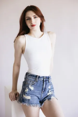Seamless Double Layer Knit Tank Top for Women in White | 18783-OFFWHITE