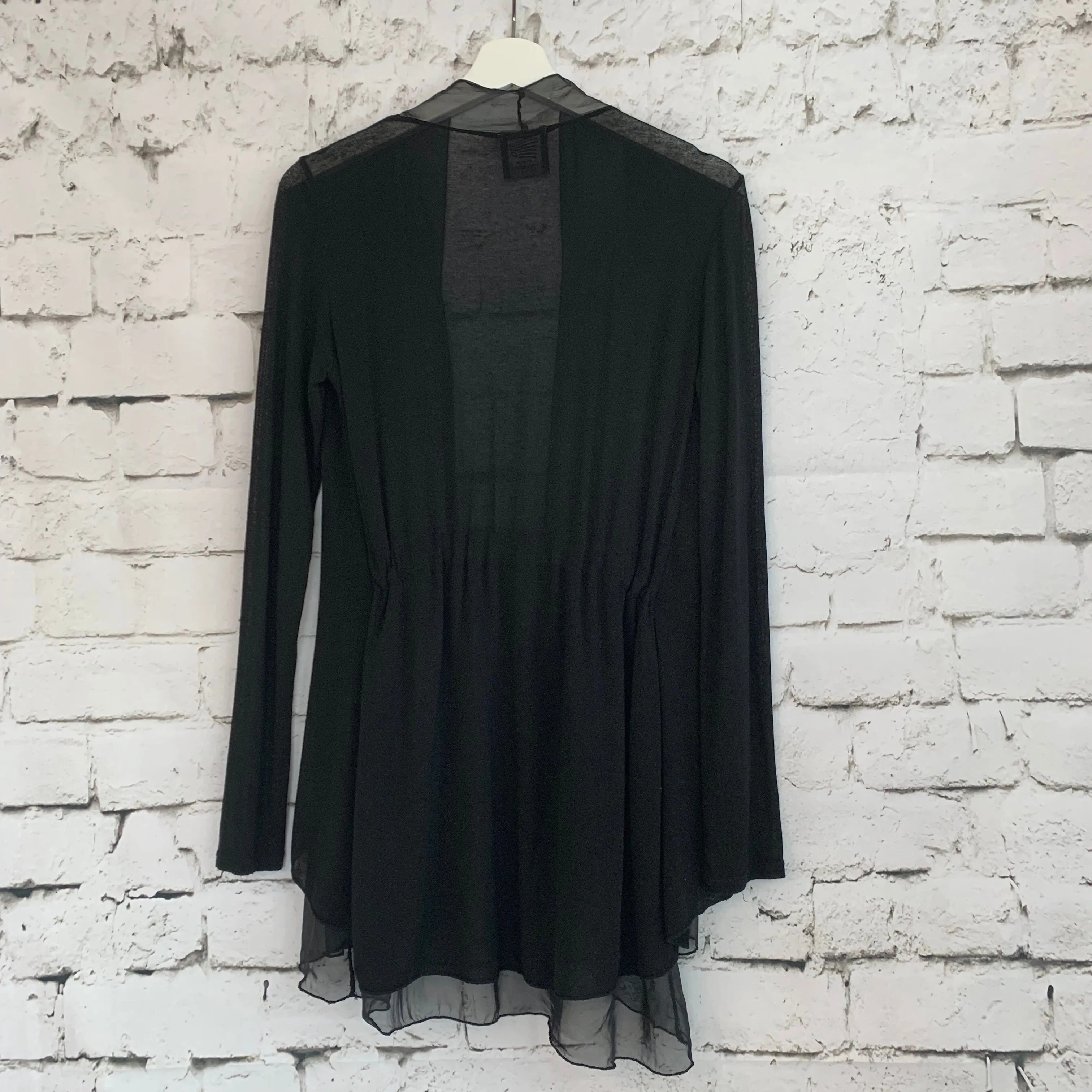Sheer Combo Panel Cardigan
