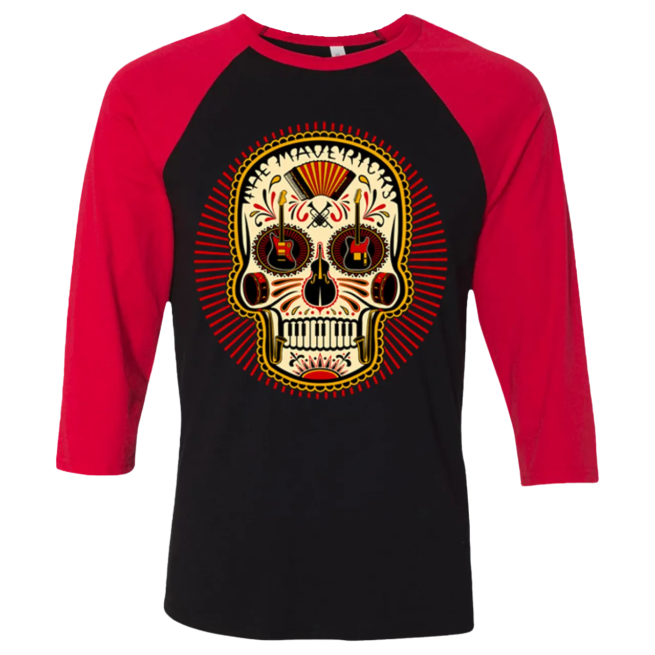 Skull Rays Raglan Tee
