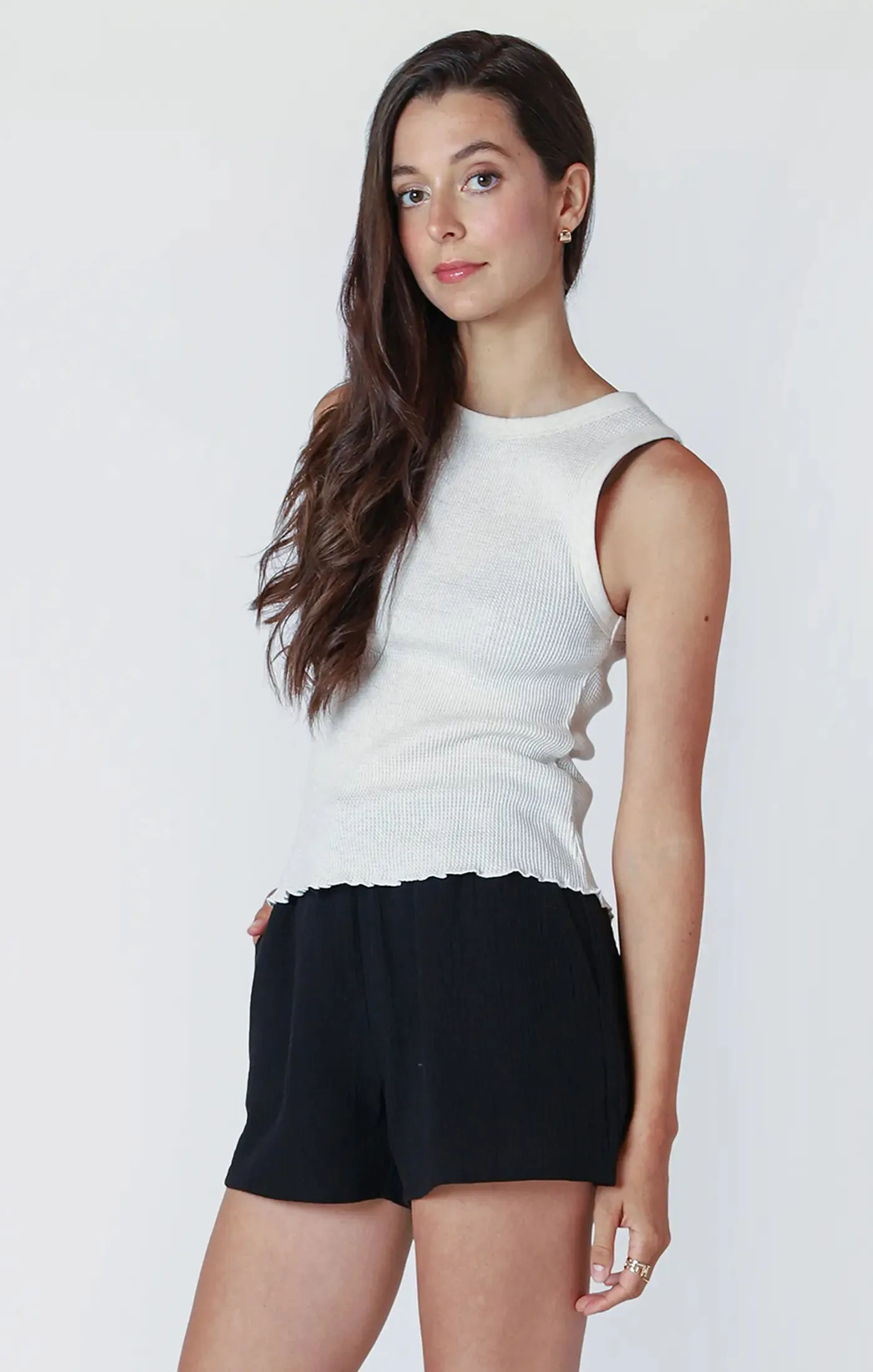Sleeveless Tank Top Oat Heather 2524304 D
