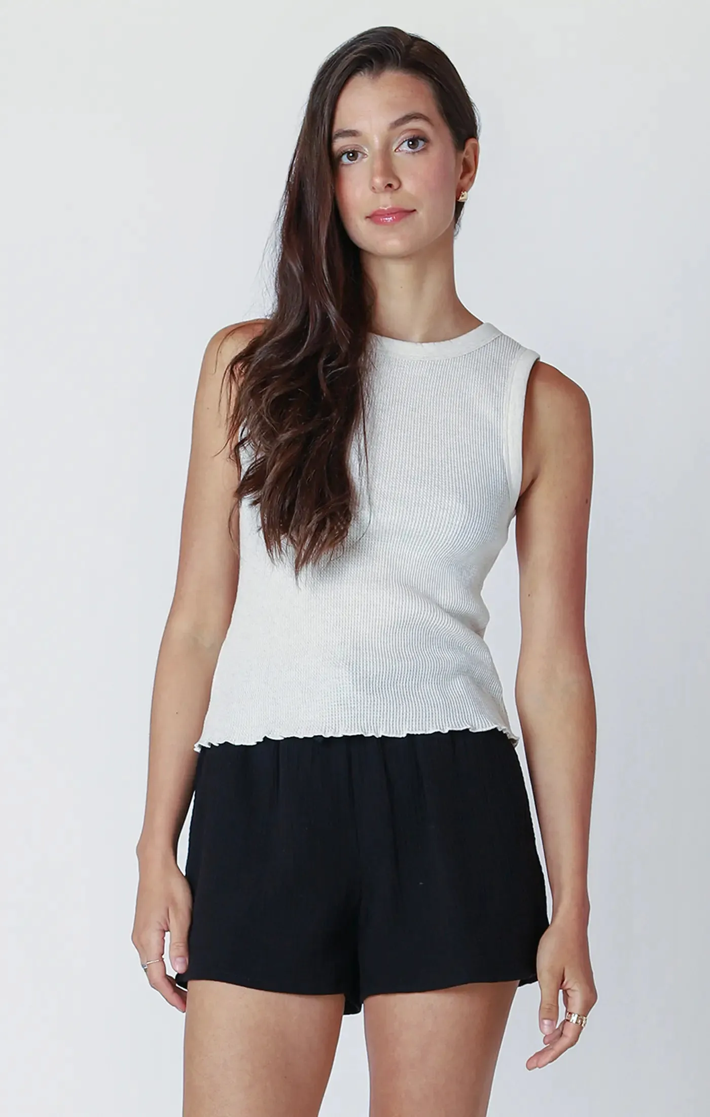 Sleeveless Tank Top Oat Heather 2524304 D