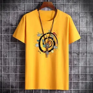 Stylish Cotton Blend Round Neck Half sleeve T Shirt For Men
