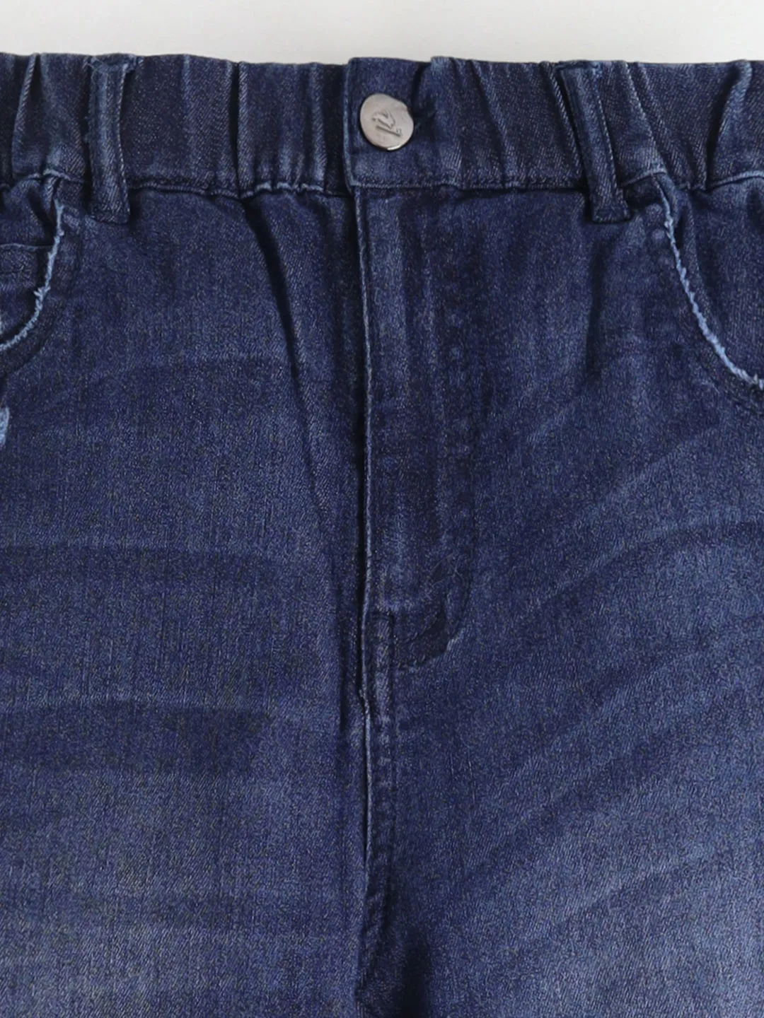 Stylish Navy Blue Unisex Regular Fit Denim Stretchable Jeans