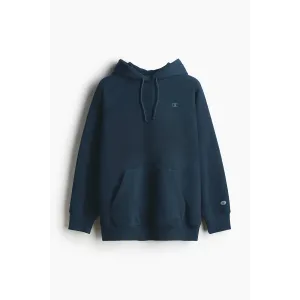 Teal Blue Oversized Logo Hoodie