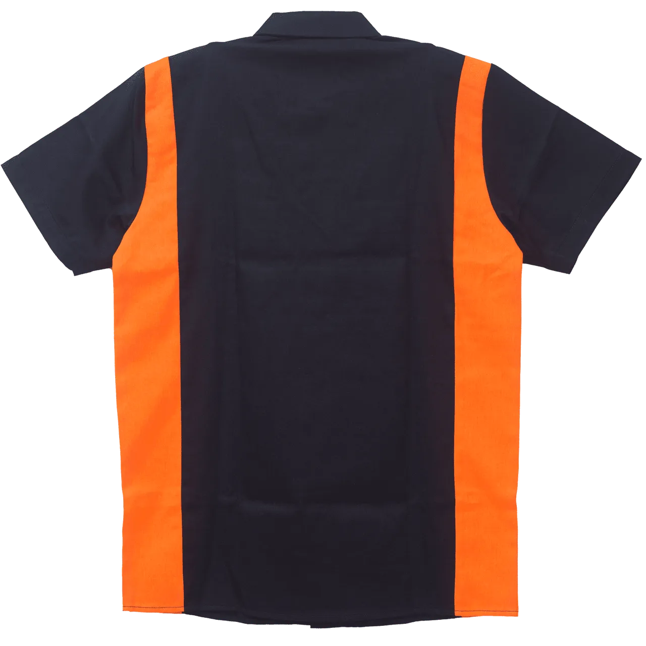 Vance - Men's Work Shirts Black with Orange Sides