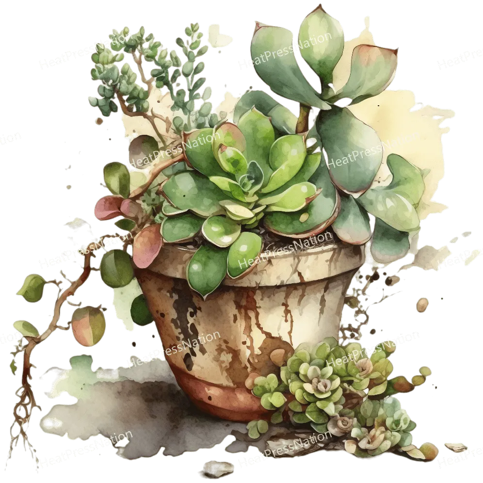 Watercolor Plant Design