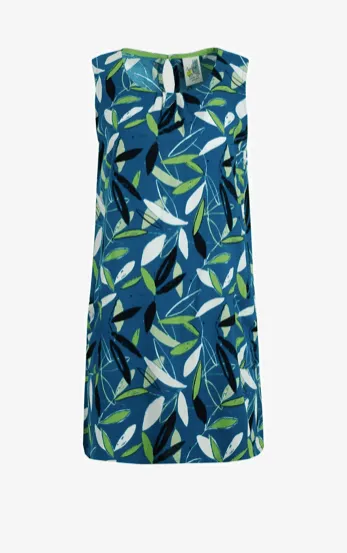 Weird Fish Juhi Lenzing EcoVero™ Viscose Tunic Deep Sea Blue