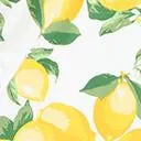 White & Yellow Lemon Print Swing Dress