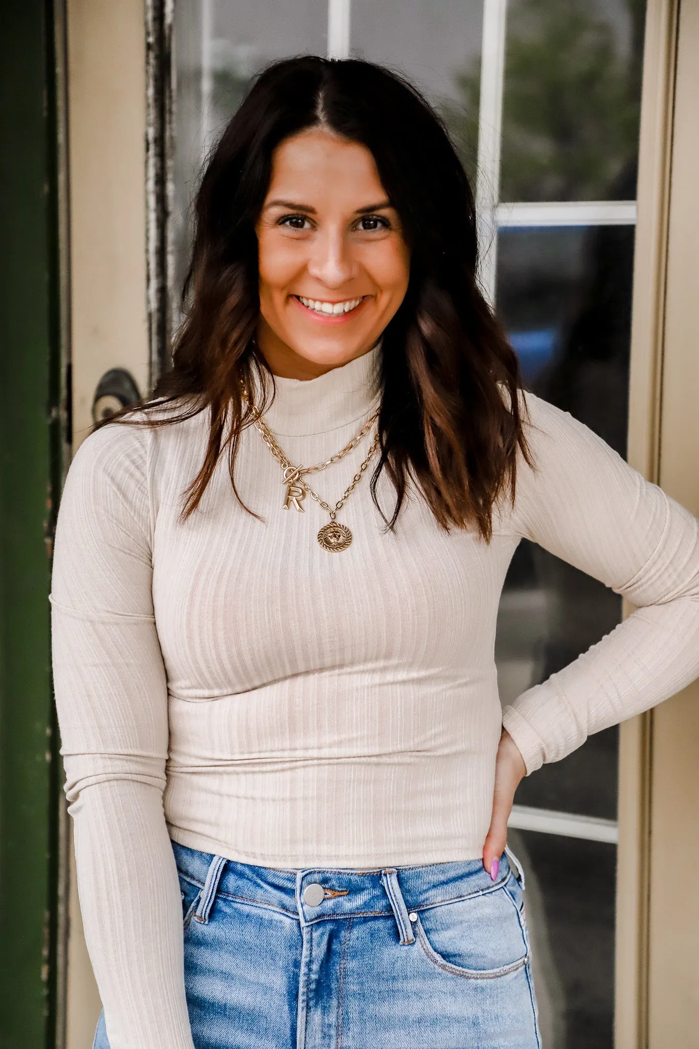 Wish You Well Mock Neck Top