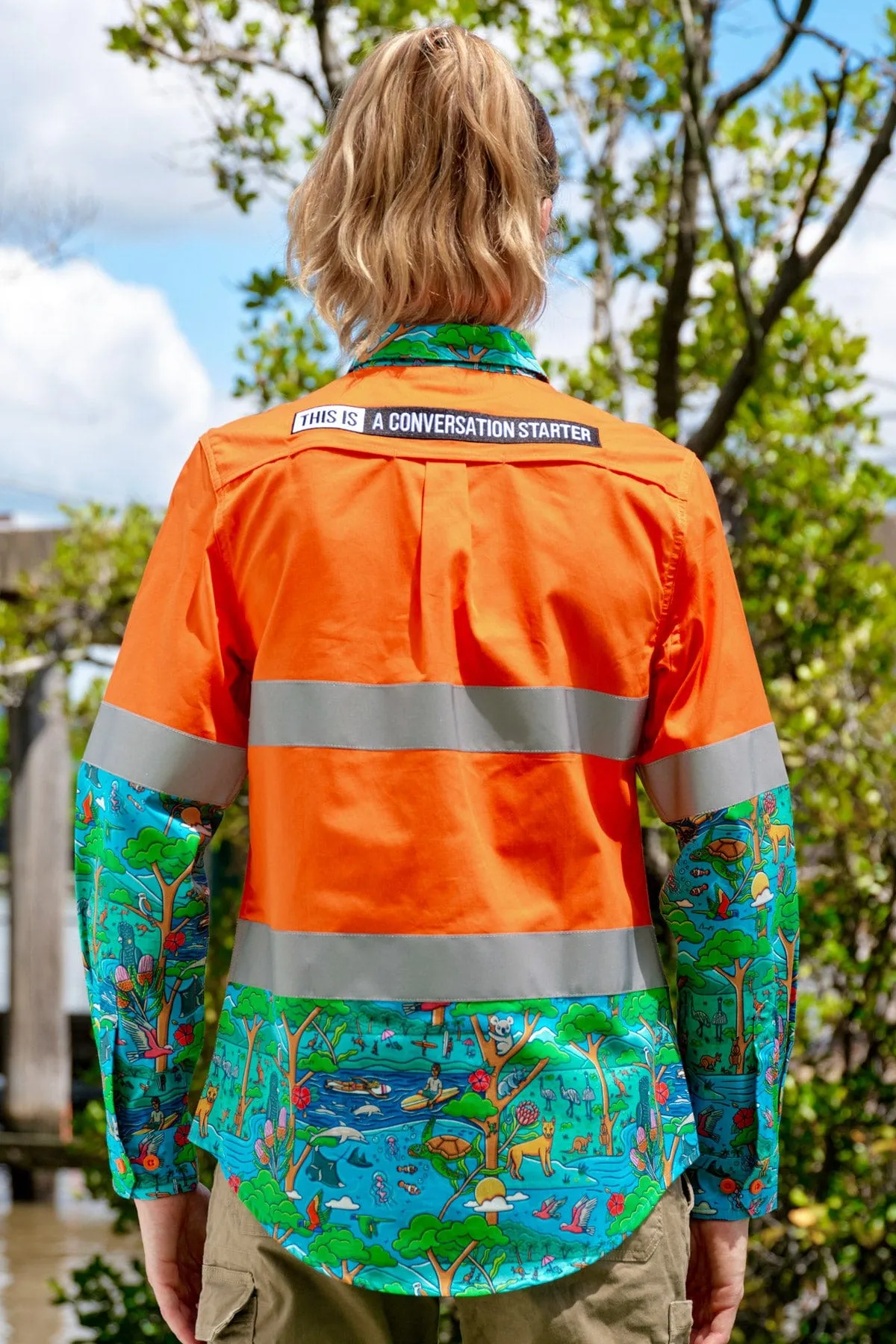 Women's Blinky Chill Orange Day/Night Hi Vis Workshirt