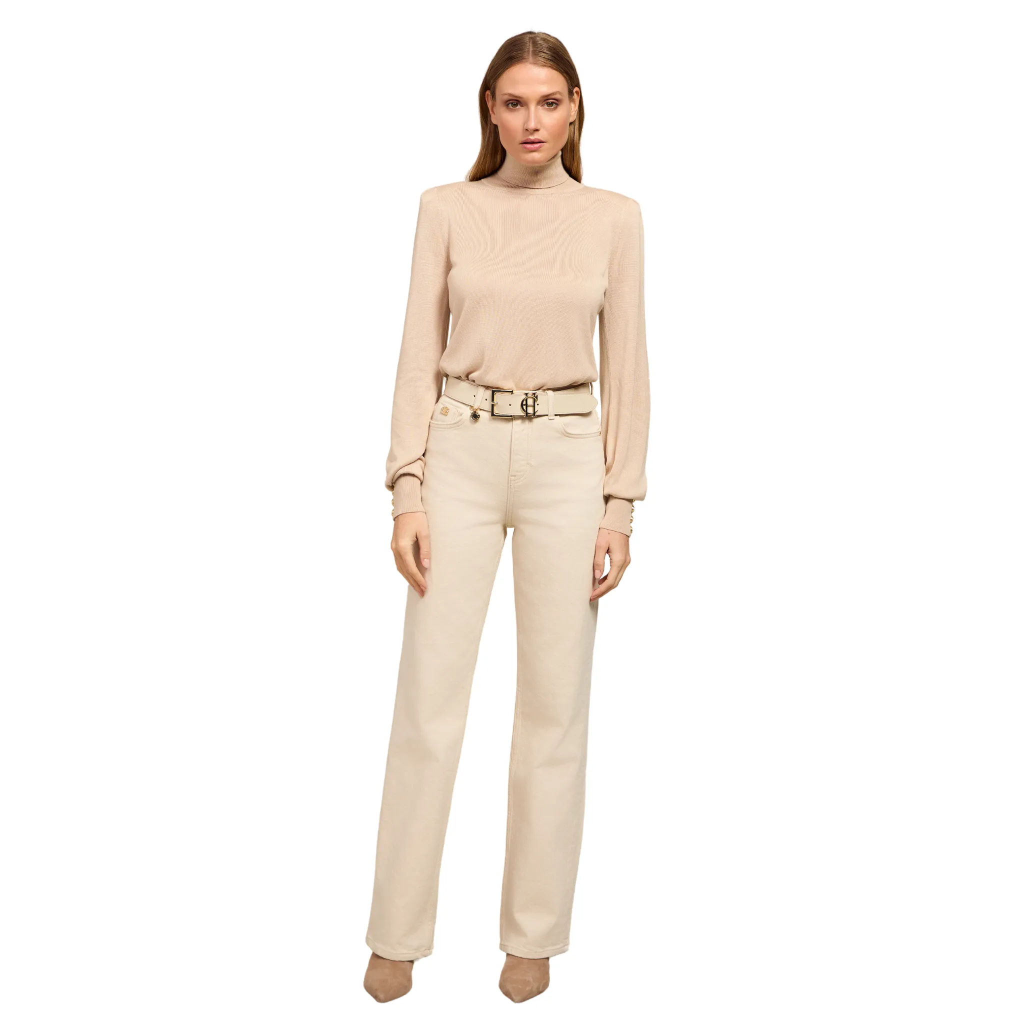 Womens Holland Cooper Oatmeal Classic Straight Fit Jeans