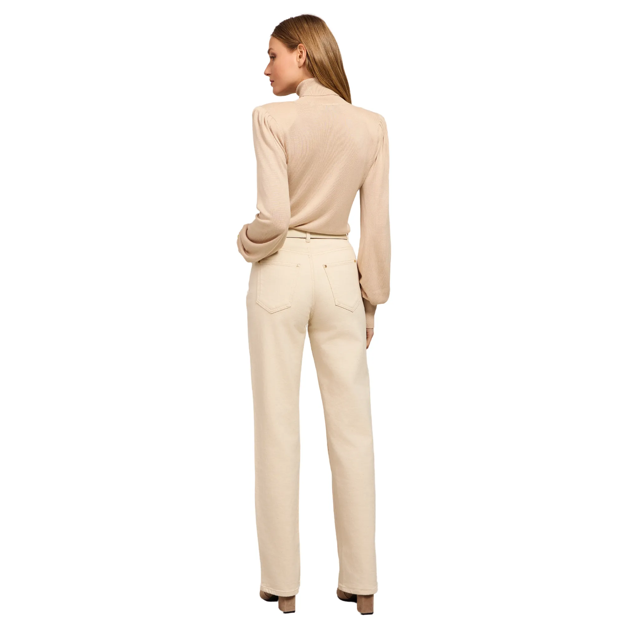 Womens Holland Cooper Oatmeal Classic Straight Fit Jeans