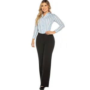 Women's Modern Midrise Bootcut Black Pant - Pant01_Black