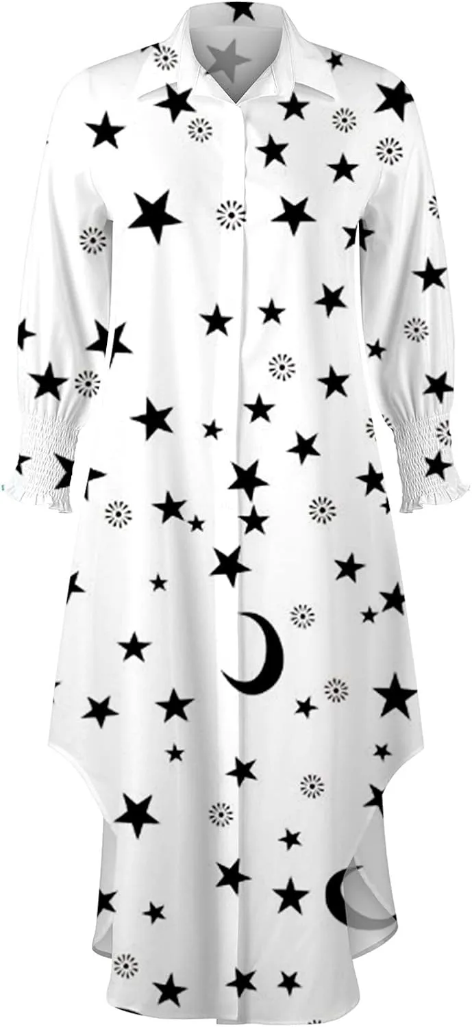 Women's Summer Dresses Holiday Style Feminino Print Casual Plus Size Dress, S
